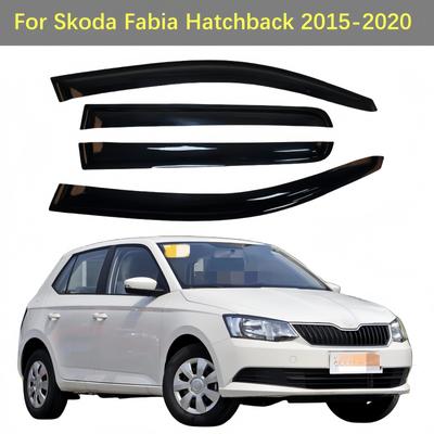 Para Skoda Fabia Hatchback 2015 - Visera de ventana lateral, deflector de sol y lluvia, cubierta de toldo, embellecedor, accesorios de estilo de automóvil