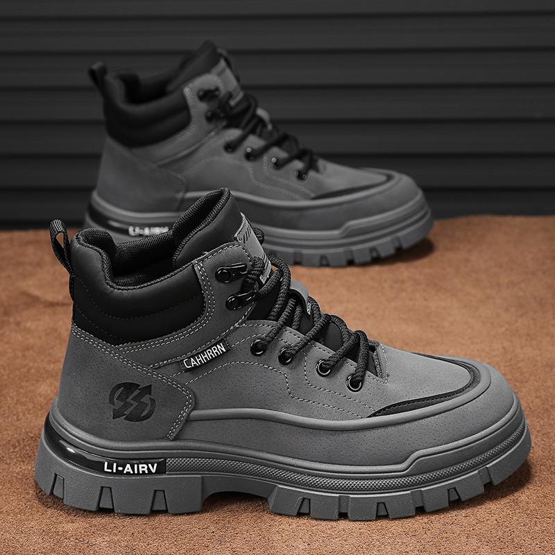 

Осень и зима ботинки Мартин мужские ботинки в британском стиле рабочие ботинки ботинки-локомотивы походные ботинки повседневная обувь модная обувь уличные высокие кожаные ботинки 44