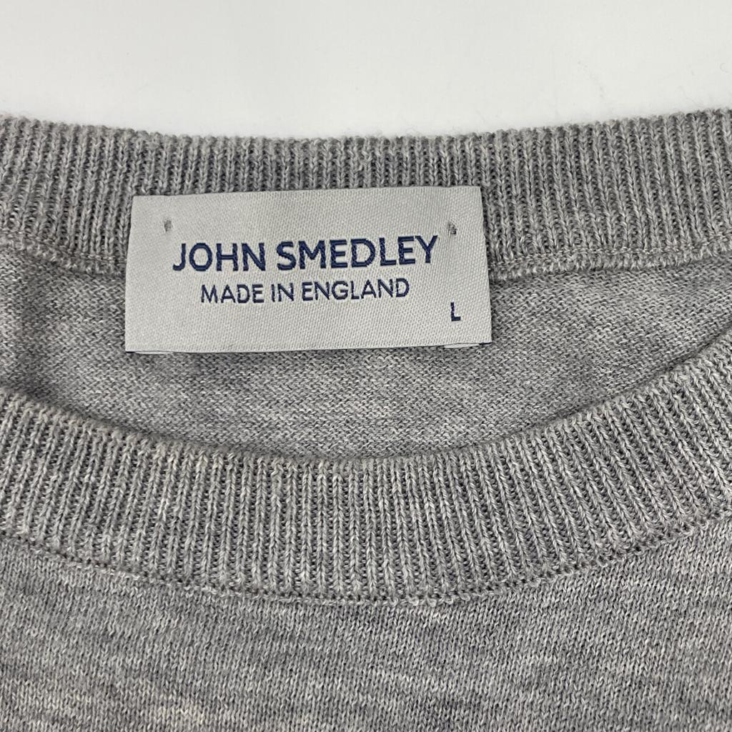 JOHN SMEDLEY Gray 100% Cotton Summer Knit tops L grayUsed