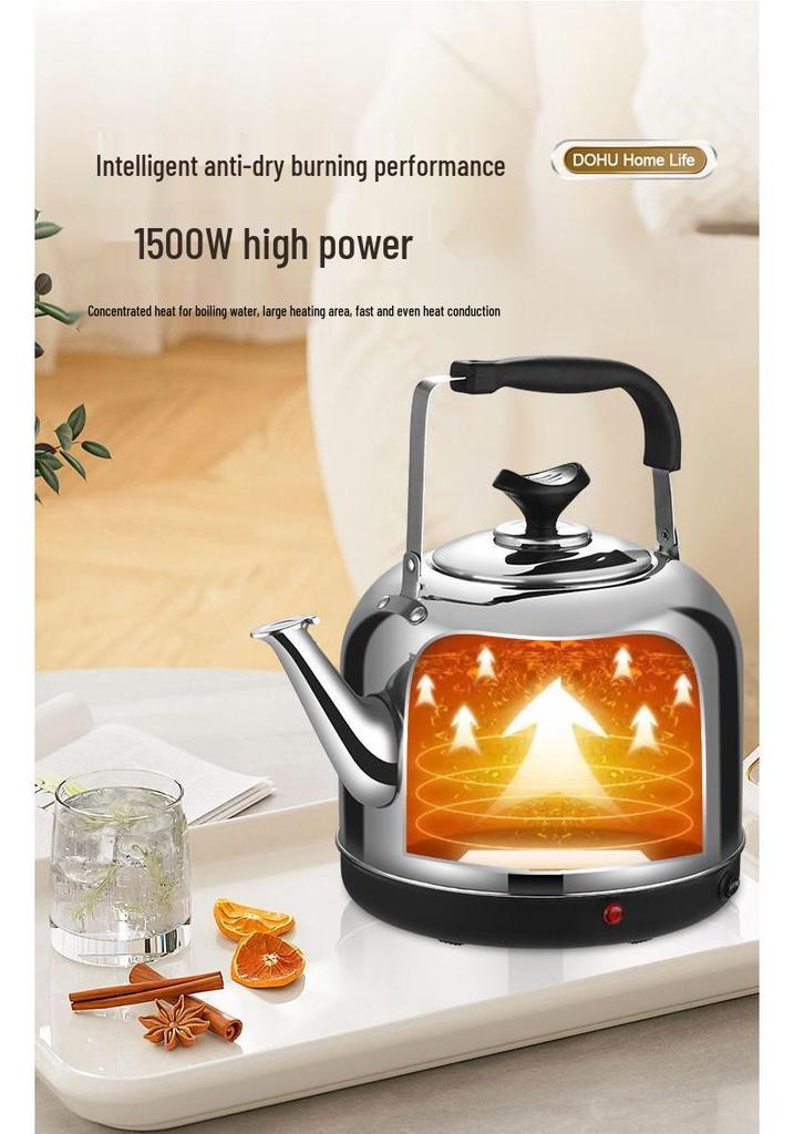 316 Stainless Steel Electric Kettle, Extra Thick, Auto Shut-Off for Boiling Water, Ideal for Elderly Use