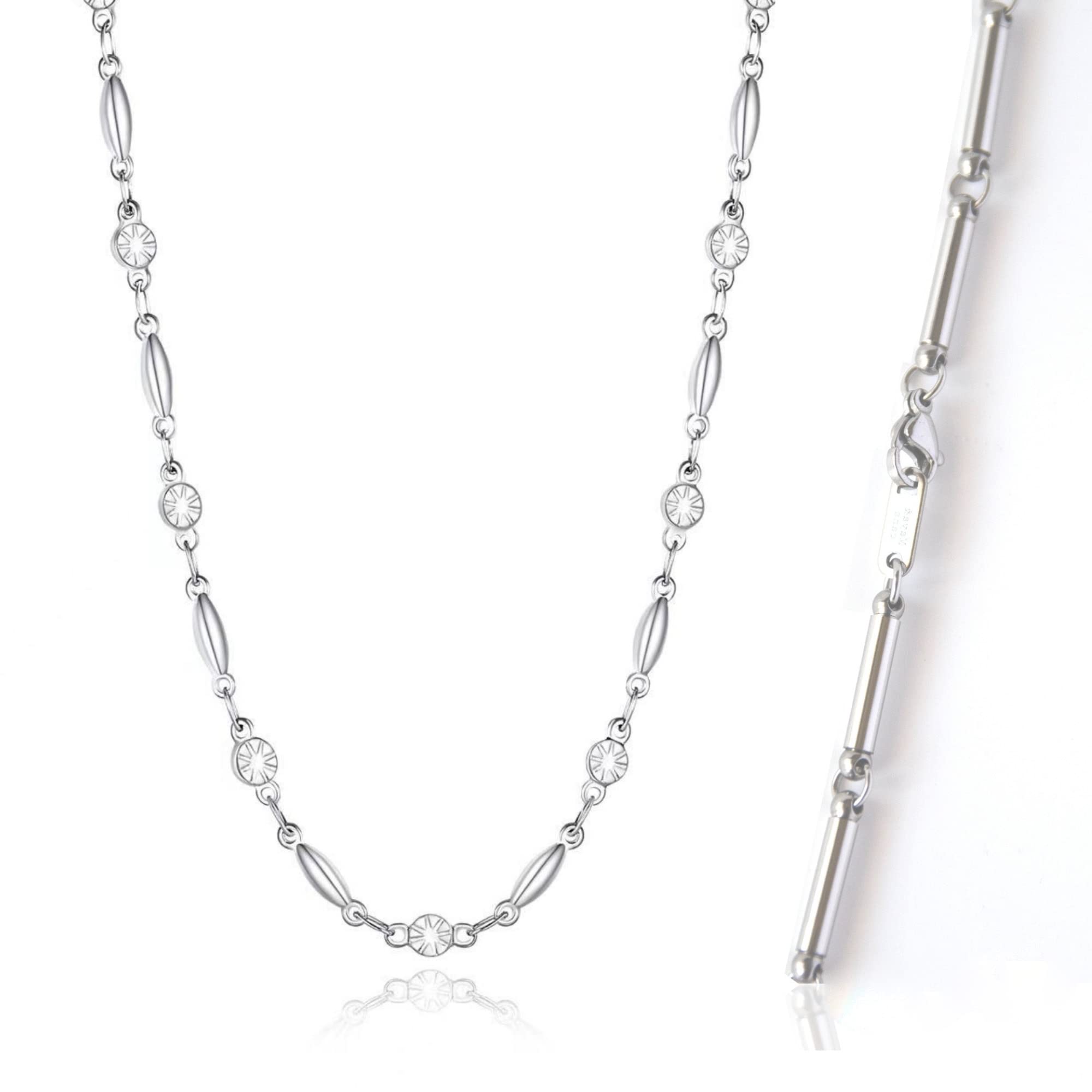 

Magnetic Necklace for Made in Latest Surgical Stainless Steel Hypoallergenic Snowflake Magnetic [MAYA&CANA] Women, Powerful, Japan, Design, Chain,