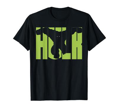 Marvel Comics Retro Classic Incredible Hulk Smash Silhouette T-Shirt