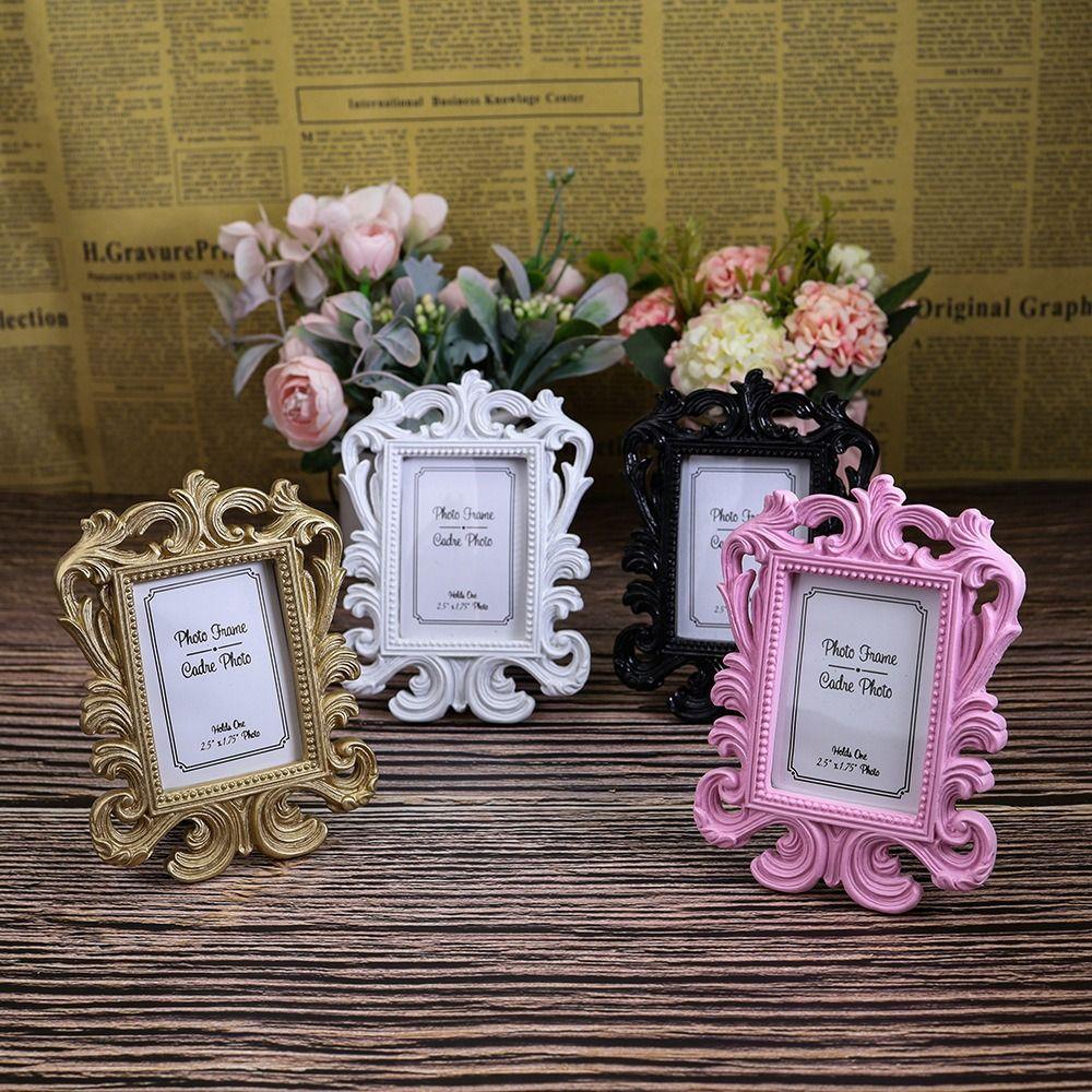 Resin Wedding Photo Frame Photo Prop Baroque Photo Holder Mini Retro Photo Frame