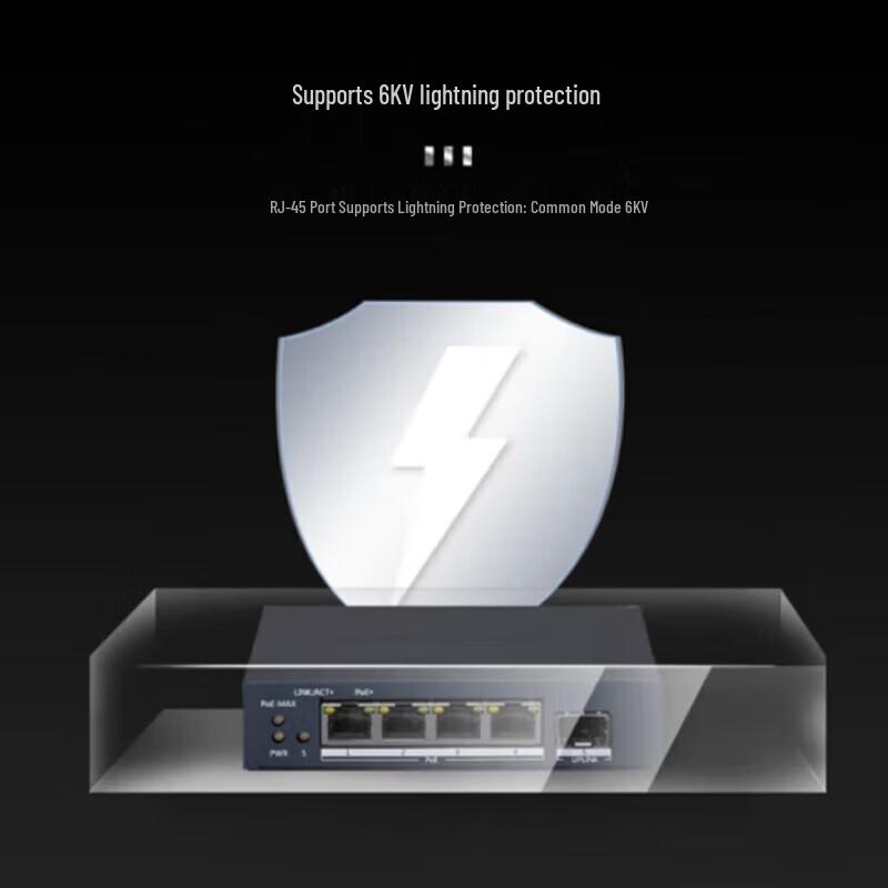 Hikvision Gigabit High-Power PoE Switch for Security Surveillance CN plug (adapter included)