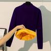 Damen-Winter-Fleece-Verdickungs-Bottom-Shirt, selbsterhitzend, warmes Oberteil, hochwertiger, einteiliger Fleece-Innenpullover, schlanker Pullover