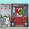 Grinch Green Plush Christmas Wreath Decorative Hanging Ornament For Festive Decor