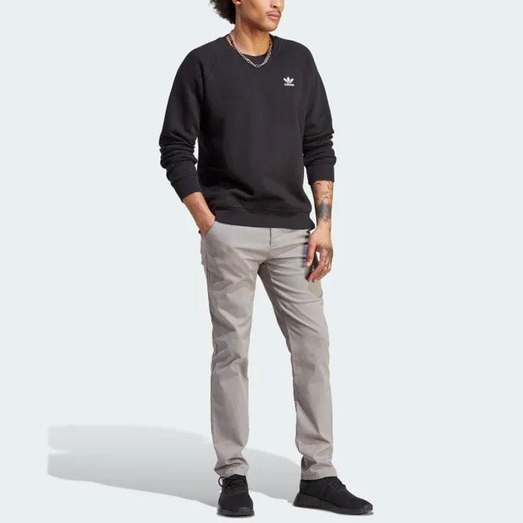 Adidas Originals Trefoil Essentials Crewneck Sweatshirt Men Sweatshirt Black IM4532