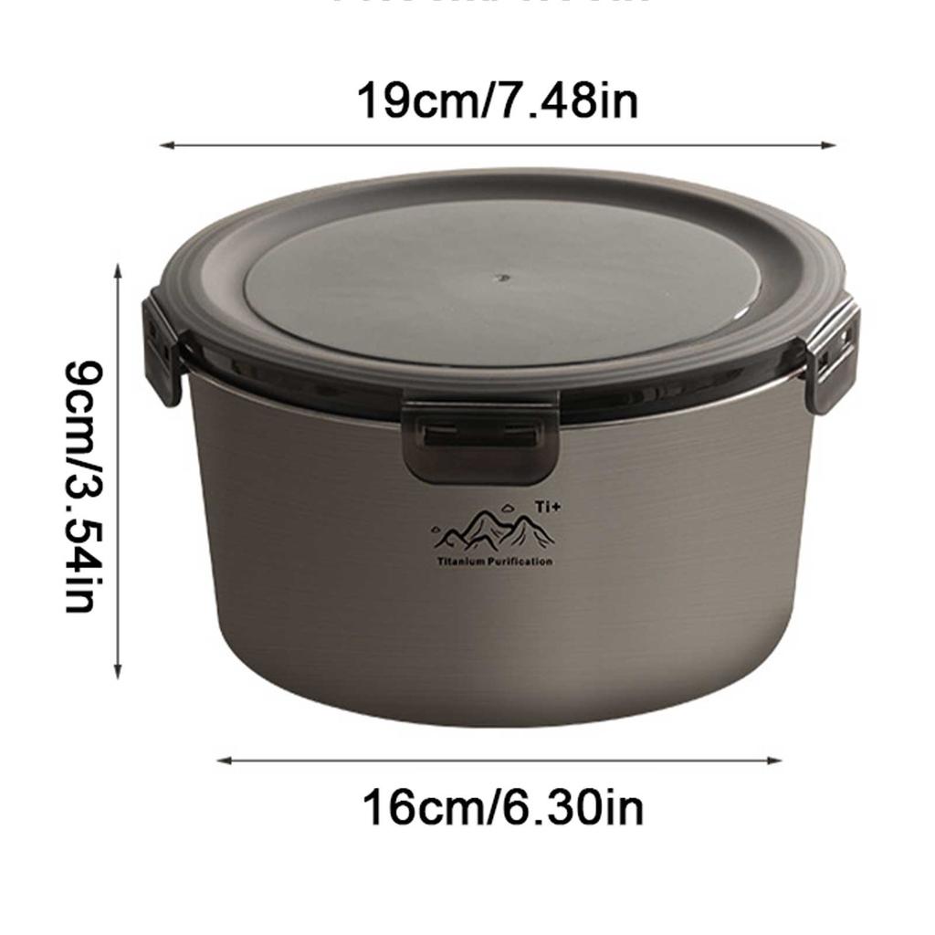 Ultralight Titanium Purification Dinner Box Portable Fresh-keeping Food Storage Container For Outdoor Picnic Camping Lunch Box