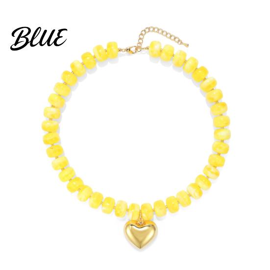 Charmanter Hals Schmuck Klobiger Bunter Perlen Choker Harz Perlen Halskette