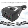75W DC12V to AC 220V Car Power Inverter Converter USB Charger Adapter