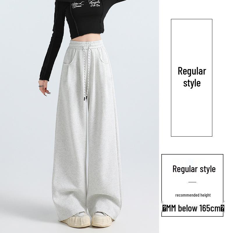 Women's Fleece-Lined Wide-Leg Drawstring Sweatpants - Autumn/Winter 2025 Collection
