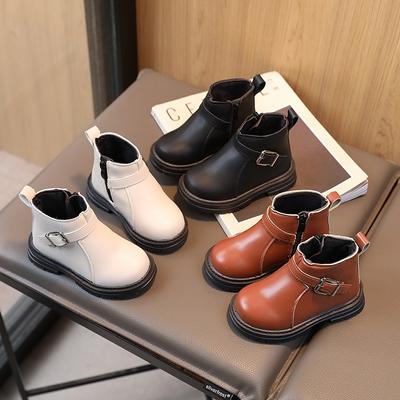 Kinderstiefel im britischen Stil, Kinderstiefel aus Leder, kurze Stiefel für Jungen