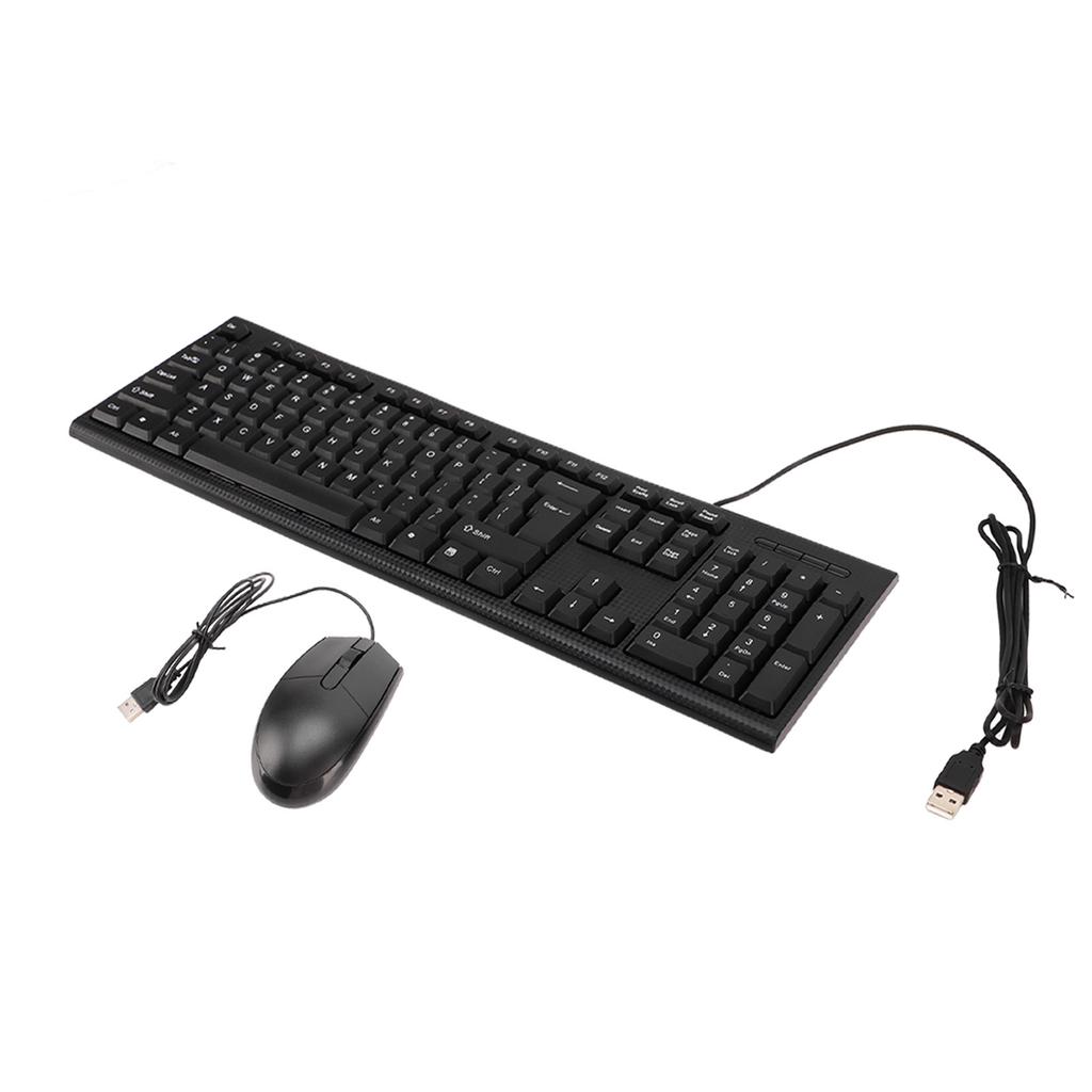 CMK858 USB Keyboard and Mouse Set 104 Keys Computer Keyboard 1600DPI Mouse for Home Office