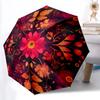 1pc Floral Mandala Automatic Open/close Umbrella, 8-Rib Sturdy Structure, Auto Folding/Opening, Portable Travel Umbrella for Women,069