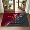 Wales Rugby Design Kristall-Samt Teppich Weiche Dekorative Matte für Schlafzimmer Eingang