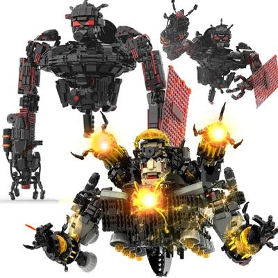 Skibidii Toileted Building Block Set - Giant G-Man TVman Speakerman Titan Boss Bricks Model Toy for Kids Xmas Gift Wholesale