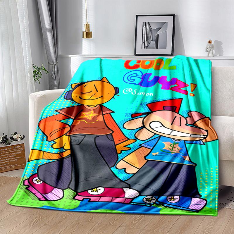 Dog Man Flanellen Dekentje Zacht Warm Alle Seizoenen Plaid, Ontwerp voor Kamperen, Autoreizen, Wandelen Bank, Bed, Kantoor Perfect Cadeau voor Feestjes