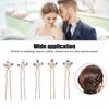 5pcs Rhinestone Design Rhinestone Hair Pins White Gold Bridal Hair Clips  For Bridal Wedding
