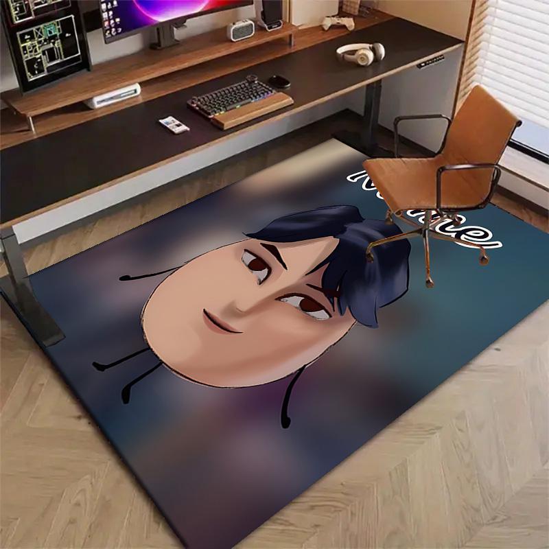 Custom KPop Demon Hunters Mat Personalized Name, Polyester Washable Indoor Entryway Rug, Gift for Christmas, Easter, Thanksgiving Day