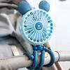Baby-Kinderwagen-Ventilator mit Clip, Oktopus-förmiger lustiger Ventilator mit flexiblem, umwickelbarem Stativ, USB-wiederaufladbarer tragbarer Ventilator für Autositz