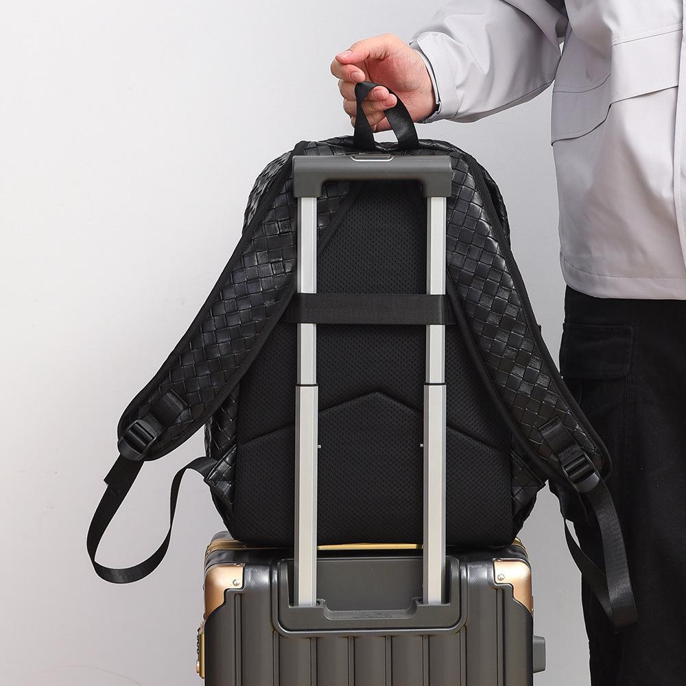 New woven backpack backpack trendy lightweight travel bag men's and women's daily commuting college student schoolbag