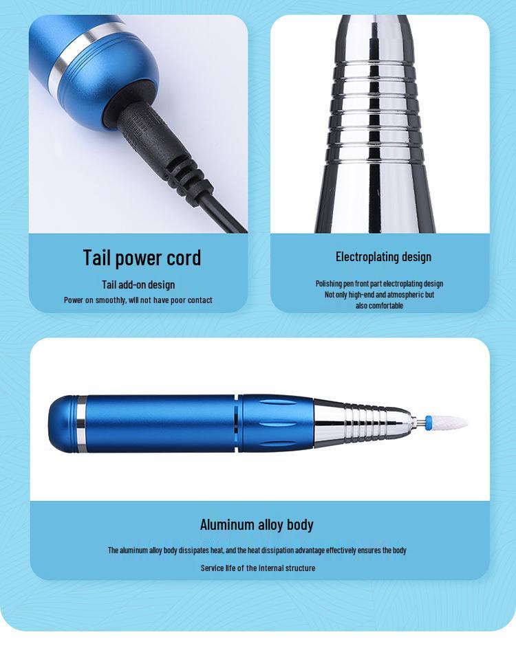 Tragbare USB-Nagelfräse 35000 U/Min mit Display & Nagelhautentferner