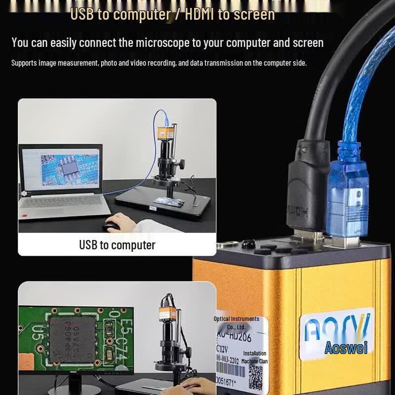 AOSVI AO-HD206 4K HD Electronic Repair Microscope with 21.5-inch Display
