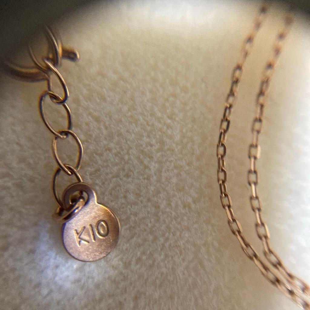 Used The case in the image is not included. ete Fleur Ruby Necklace ete women's accessory K10 engraved