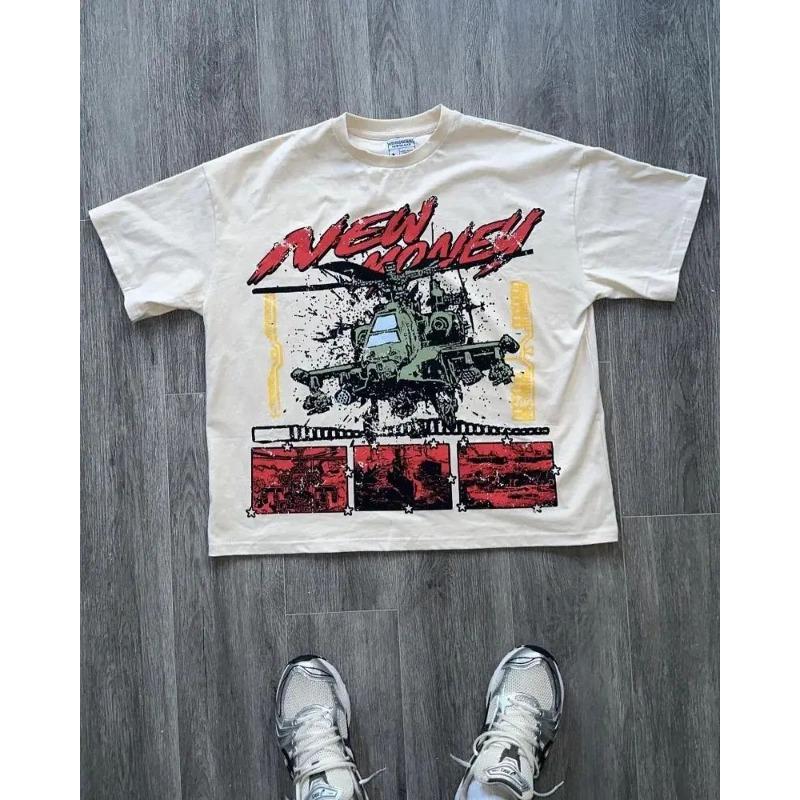 Hip Hop Street Y2K High Street Trendy Anime Printed Harajuku Mens Tshirt Summer New Style Unisex Casual Tshirt