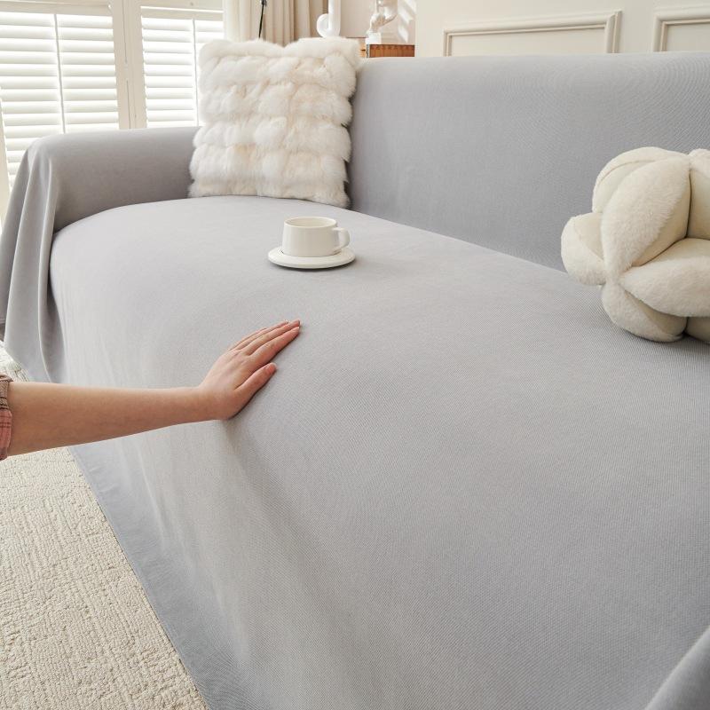 

New Four Seasons Universal Chenier Sofa Cover Cloth Towel Anti Cat Scratch Seat Cushion One Full Cover Cover Anti Slip S173 180x130cm светло-серый