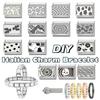 Fashion Personalized DIY Gray Color Italian Charm Bracelet Heart Cat Flower Skull Bead Fit 9mm Bracelet Stainless Steel Jewelry