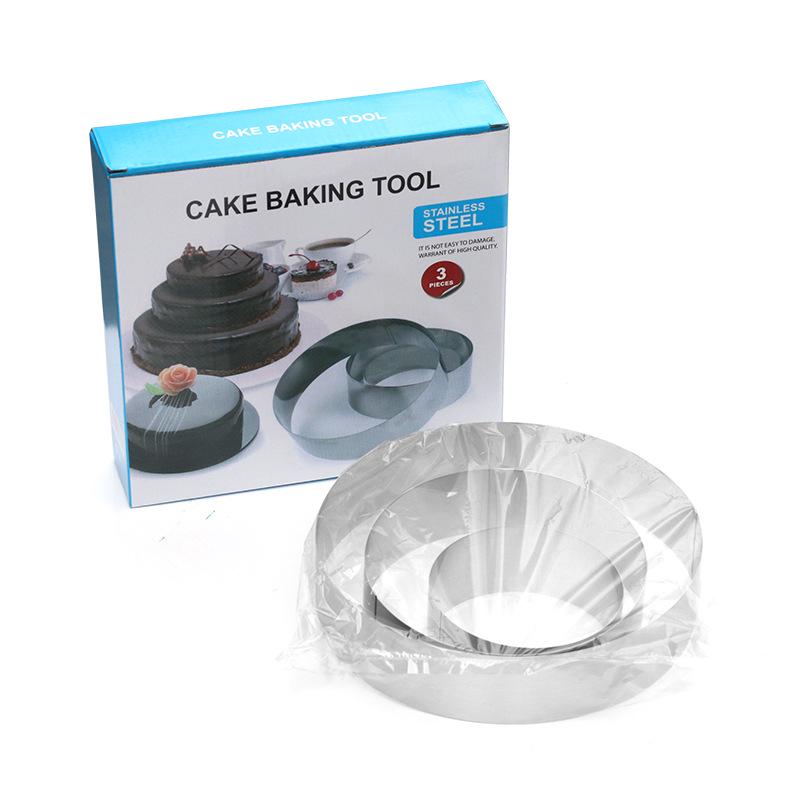 Stainless Steel Mousse & Cookie Cutter Set - Round Cake, Chocolate, DIY Baking Tool