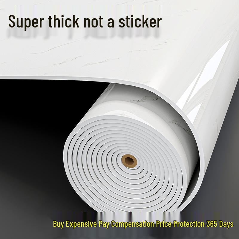 Waterproof Self-Adhesive Marble Tile Wallpaper for Living Room Walls