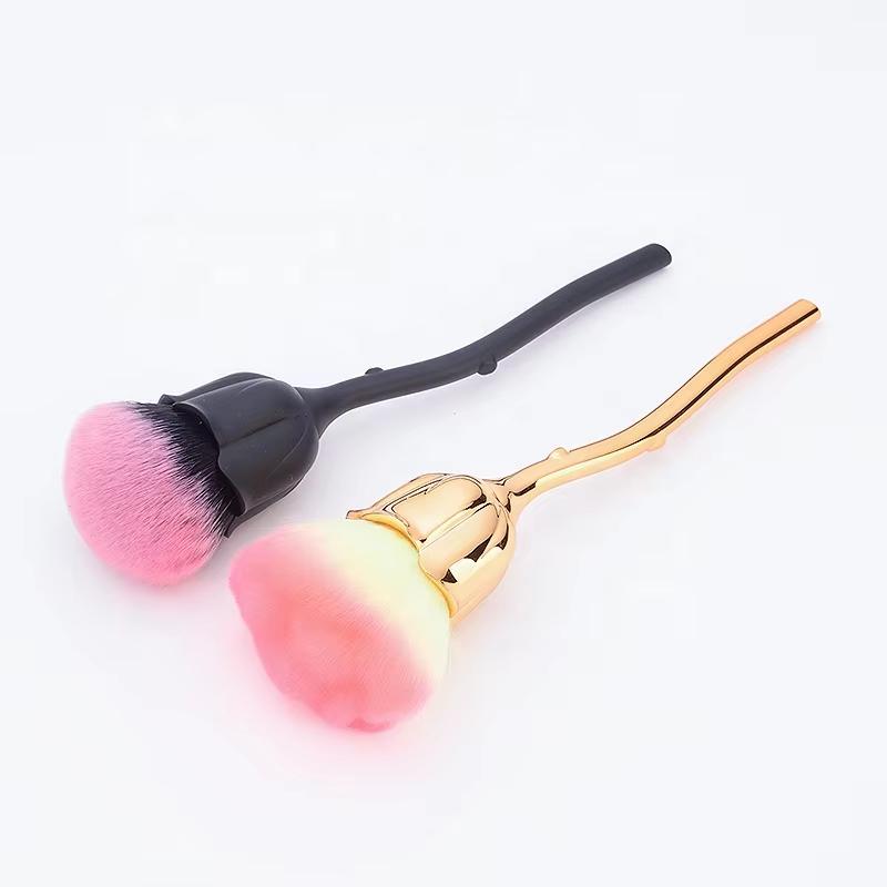 High Quality Supplies Professional Nail Art Tool Brush Beauty New Design Cleaning Dust Rose Flower Nail Brush