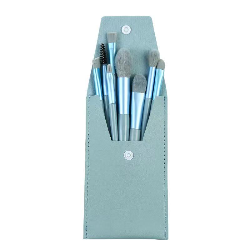 New 8 Mini Makeup Brushes Portable Soft Bristle Makeup Brush Set Beauty Tools Foundation Brush Loose Powder Brush Eye Shadow Brush