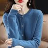Women Cardigans Sweater O Neck Spring Autumn Knitted Cashmere Cardigans Solid Single Breasted Womens Sweaters