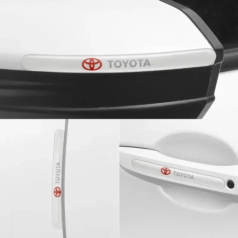 8 STKS Auto Transparante Anti-Botsingsstrip Deurhandvat Kom Beschermer Sticker Folie voor Toyota Corolla Camry CHR Yaris Hilux Rav4
