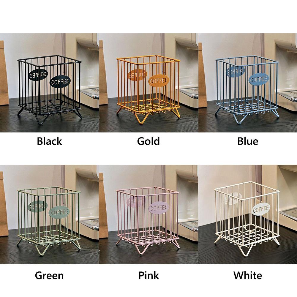 Durable Multicolor Coffee Pod Organizer Square Stationery Supplies Storage Rack Desk Organizer Storage Basket Home Decoration
