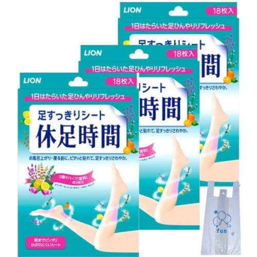 

Lying Foot Refreshing Sheets, 18 Sheets, Lion [Set of 3] Total 54 Sheets, Includes Original Plastic Bag