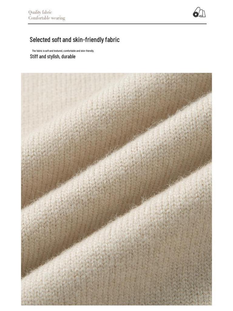 Herren Woll-Business-Strickjacke: Anti-Pilling, Verdickter Jacquard, Freizeitkleidung für mittlere und ältere Menschen