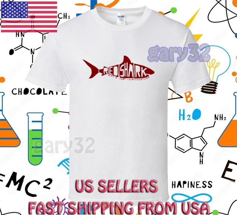 

NEW SHIRT RED SHARK KITE AND SURF RACING LOGO T shirt FUNNY USA SIZE S-5XL M