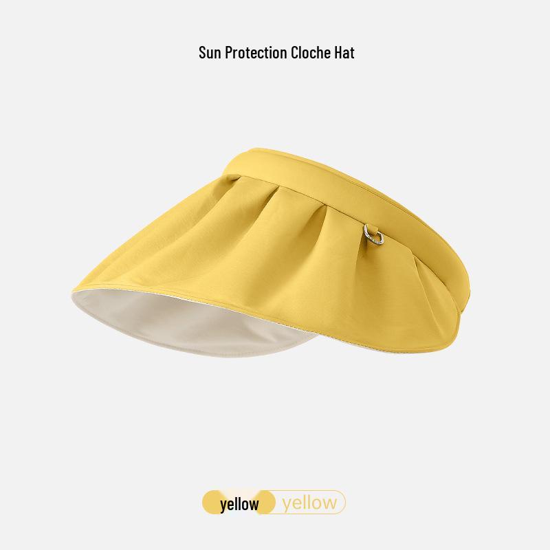 Women's UV Protection Open-Top Beach Hat with Face Cover