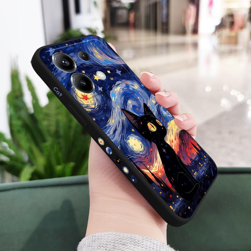Star Cat Phone Case For Xiaomi Poco X7 X6 F6 M6 M5 M5S F5 X5 F4 X4 M4 F3 M3 X3 Pro 4G 5G GT Silicone Cover