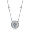 Yin Baichuan S925 Silver Moissanite Sunflower Necklace - Exquisite Clavicle Chain Pendant for Women