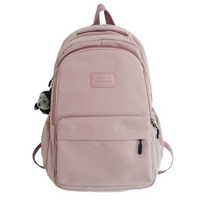 Junior High School Student Backpack, Female Korean Version, College Style, Lightweight High School Backpack, Large Capacity, Campus Versatile Backpack