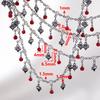 1Meter Colorful Metal Peach Heart Charms Chain Crystal Beads Pendants Copper Chains Women Jewelry Making DIY Necklaces Bracelets