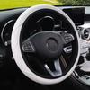 Kein innerer Ring Faserleder Geprägt Wellenförmig Elastisch Lenkradabdeckung Autogriff