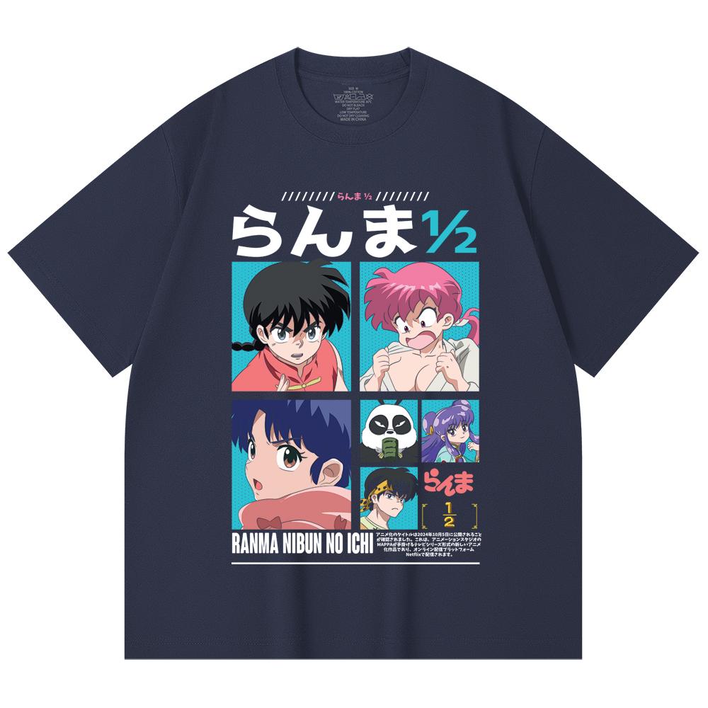 230 Gsm 100% Cotton Ranma 12 V1 Print Unisex Heavy Cotton T Shirt