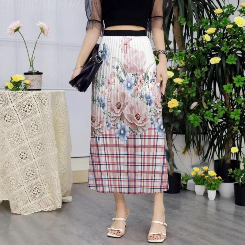 New Skirt Women's Eba Skirt Printed Cartoon Pleated Skirt