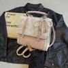 Rucsac Retro Color Block pentru Femei: Geantă de umăr casual la modă în stil coreean de colegiu